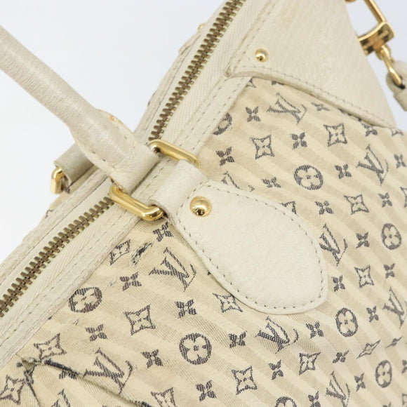 LOUIS VUITTON Monogram Mini Lin Croisette Marina GM Bag Blue M95492 Auth 156543