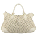 LOUIS VUITTON Monogram Mini Lin Croisette Marina GM Bag Blue M95492 Auth 156543-13