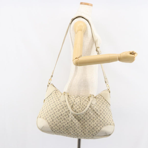 LOUIS VUITTON Monogram Mini Lin Croisette Marina GM Bag Blue M95492 Auth 156543