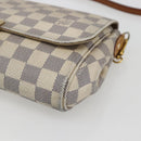 LOUIS VUITTON Damier Azur Favorit MM Shoulder Bag 2way N41275 LV Auth 156544-9