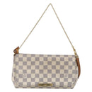 LOUIS VUITTON Damier Azur Favorit MM Shoulder Bag 2way N41275 LV Auth 156544-13