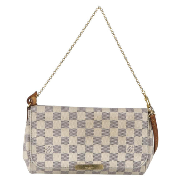 LOUIS VUITTON Damier Azur Favorit MM Shoulder Bag 2way N41275 LV Auth 156544