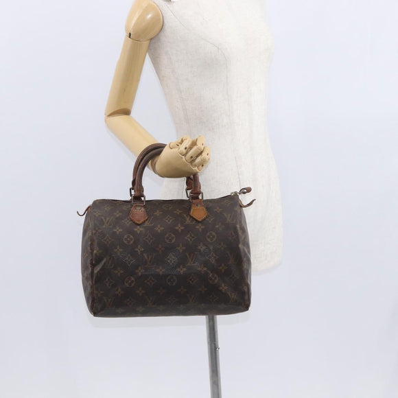 LOUIS VUITTON Monogram Speedy 30 Hand Bag M41526 LV Auth 156580