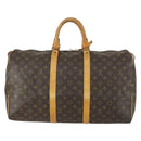 LOUIS VUITTON Monogram Keepall 50 Boston Bag M41426 LV Auth 156592-2