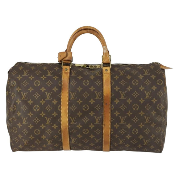 LOUIS VUITTON Monogram Keepall 50 Boston Bag M41426 LV Auth 156594