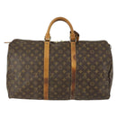 LOUIS VUITTON Monogram Keepall 50 Boston Bag M41426 LV Auth 156594-2