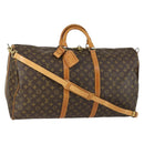 LOUIS VUITTON Monogram Keepall Bandouliere 60 Boston Bag M41412 LV Auth 156598-1