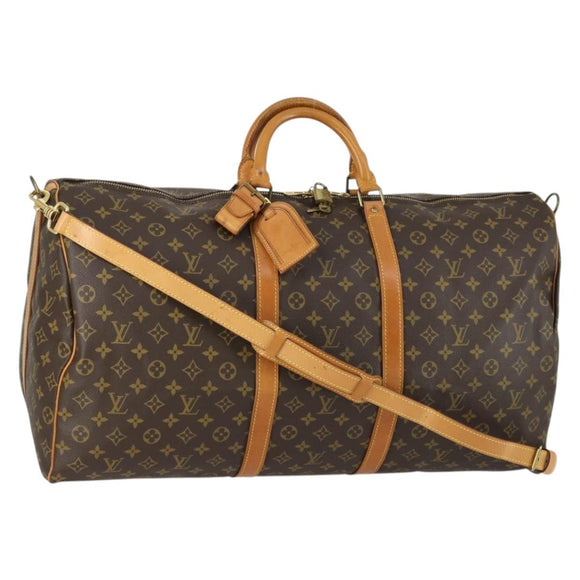 LOUIS VUITTON Monogram Keepall Bandouliere 60 Boston Bag M41412 LV Auth 156598
