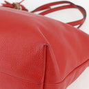 GUCCI Bamboo Indy Tote Bag Leather Outlet Red Gold 354665 Auth 156606-10