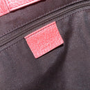 GUCCI Bamboo Indy Tote Bag Leather Outlet Red Gold 354665 Auth 156606-14