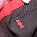 GUCCI Bamboo Indy Tote Bag Leather Outlet Red Gold 354665 Auth 156606-15