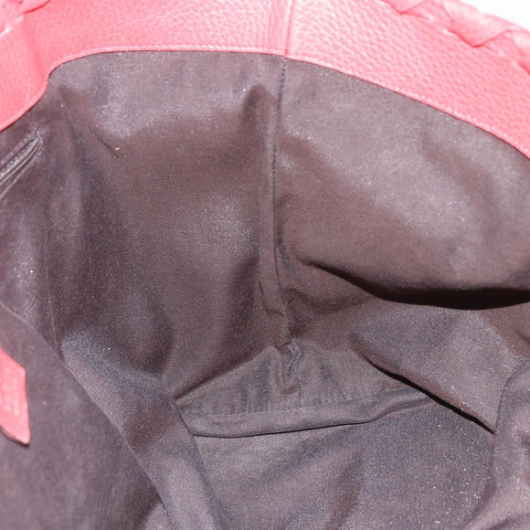 GUCCI Bamboo Indy Tote Bag Leather Outlet Red Gold 354665 Auth 156606