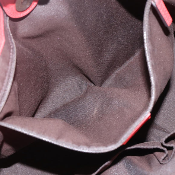 GUCCI Bamboo Indy Tote Bag Leather Outlet Red Gold 354665 Auth 156606