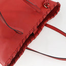 GUCCI Bamboo Indy Tote Bag Leather Outlet Red Gold 354665 Auth 156606-6