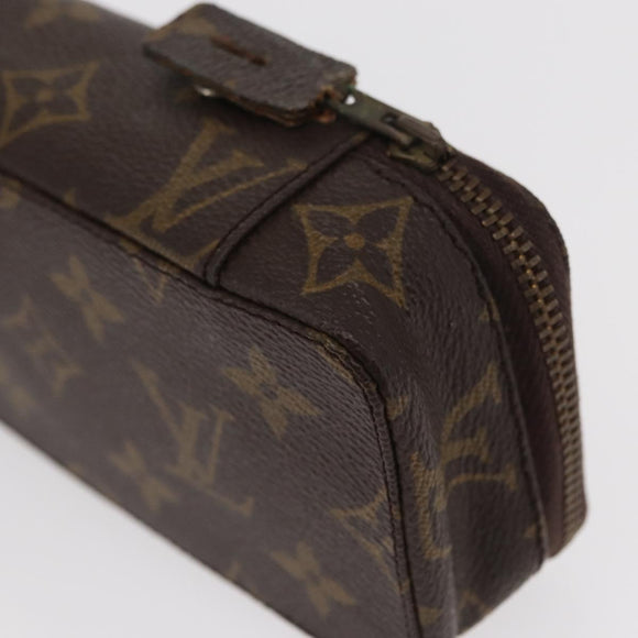 LOUIS VUITTON Monogram Trousse Brush PM Cosmetic Pouch M47510 LV Auth 156620