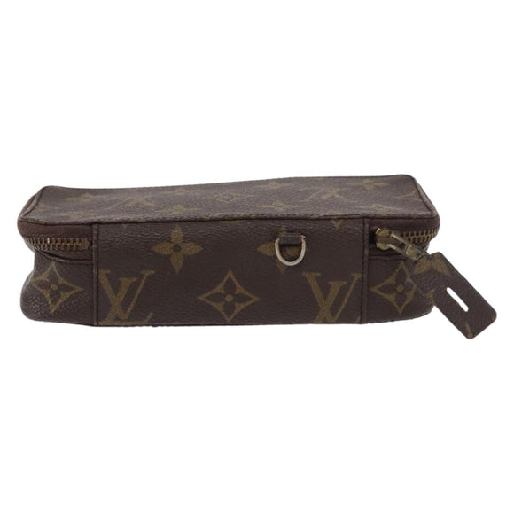 LOUIS VUITTON Monogram Trousse Brush PM Cosmetic Pouch M47510 LV Auth 156620