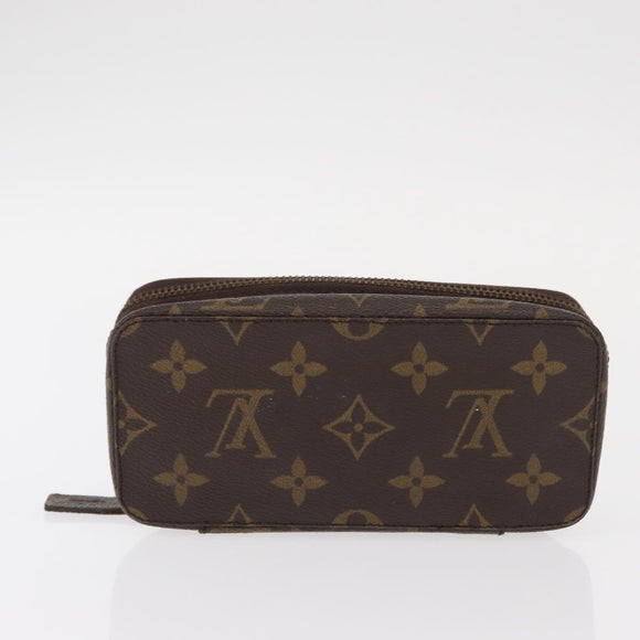 LOUIS VUITTON Monogram Trousse Brush PM Cosmetic Pouch M47510 LV Auth 156620