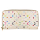 LOUIS VUITTON Monogram Multicolor Zippy Wallet Wallet White M60241 Auth 156622-12