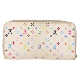 LOUIS VUITTON Monogram Multicolor Zippy Wallet Wallet White M60241 Auth 156622 - 0