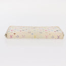 LOUIS VUITTON Monogram Multicolor Zippy Wallet Wallet White M60241 Auth 156622-6