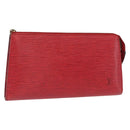 LOUIS VUITTON Epi Pochette Accessoires Pouch Red M52947 LV Auth 156623-1