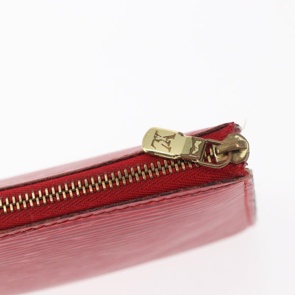 LOUIS VUITTON Epi Pochette Accessoires Pouch Red M52947 LV Auth 156623