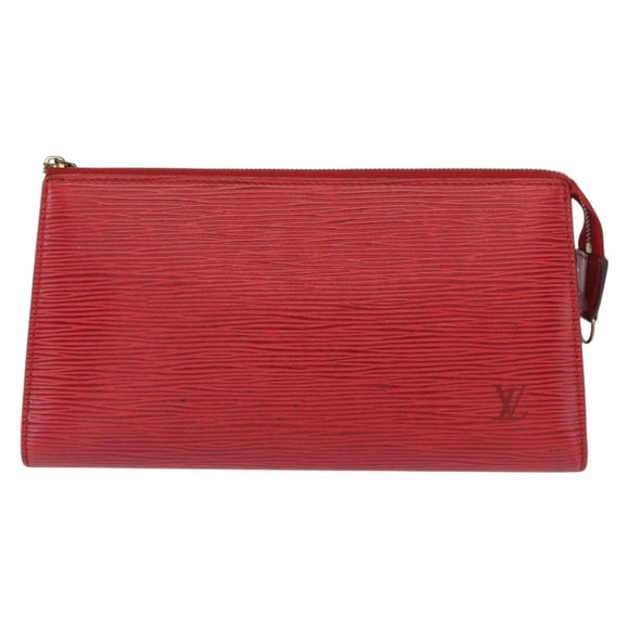 LOUIS VUITTON Epi Pochette Accessoires Pouch Red M52947 LV Auth 156623