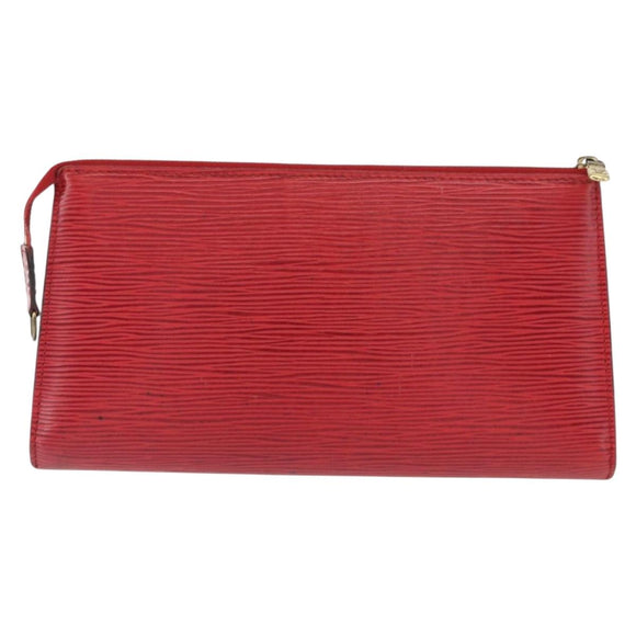 LOUIS VUITTON Epi Pochette Accessoires Pouch Red M52947 LV Auth 156623