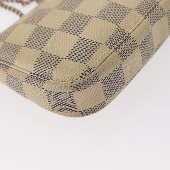 LOUIS VUITTON Damier Azur Mini Pochette Accessoires Pouch N63005 LV Auth 156624