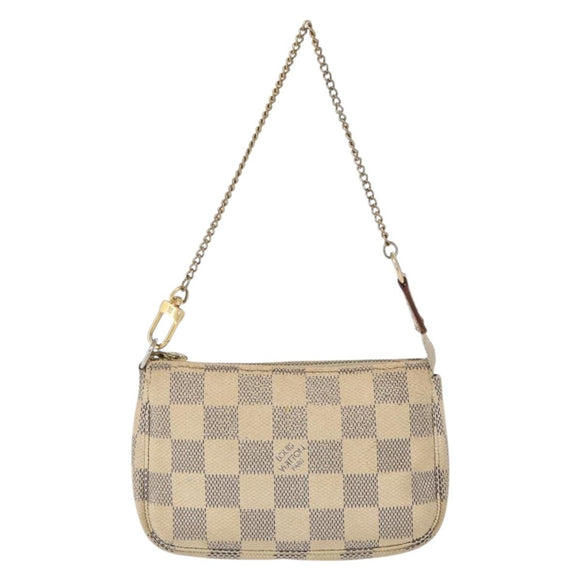 LOUIS VUITTON Damier Azur Mini Pochette Accessoires Pouch N63005 LV Auth 156624