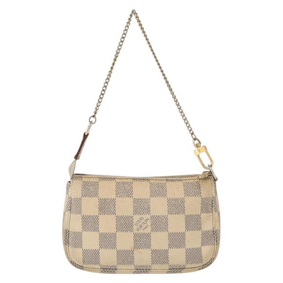 LOUIS VUITTON Damier Azur Mini Pochette Accessoires Pouch N63005 LV Auth 156624