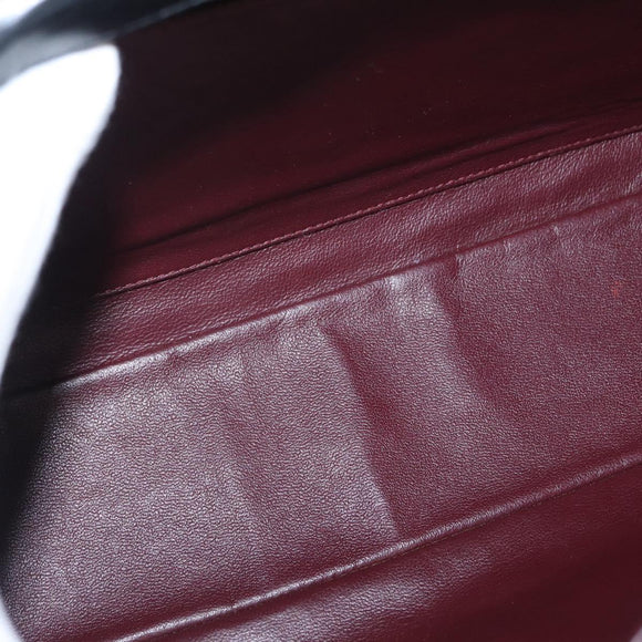 CHANEL Matelasse 30 Chain Shoulder Bag Lamb Skin Black Gold CC Auth 156627SAV