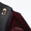 CHANEL Matelasse 30 Chain Shoulder Bag Lamb Skin Black Gold CC Auth 156627SAV-22