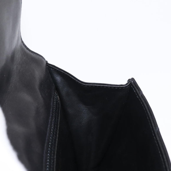 CHANEL Matelasse Waist bag Lamb Skin Black Gold CC Auth 156628V