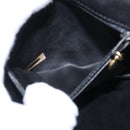 CHANEL Matelasse Waist bag Lamb Skin Black Gold CC Auth 156628V-20