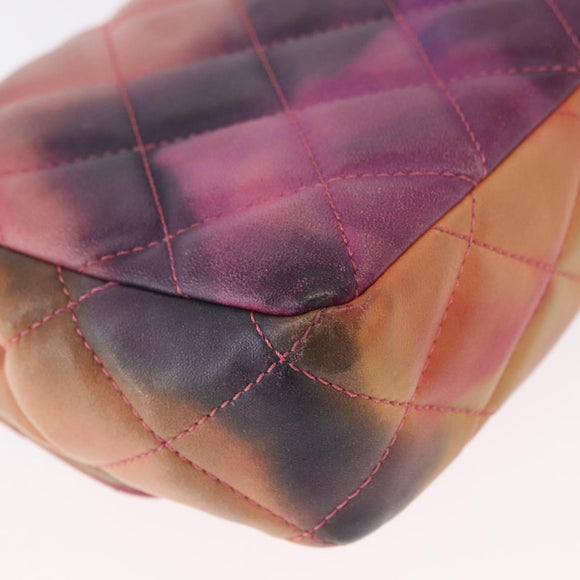 CHANEL Chain Matelasse 23 Shoulder Bag Lamb Skin Pink CC Auth 156629SAV