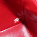 CHANEL Mini Matelasse 17 Hand Bag Lamb Skin Red Gold CC Auth 156630-24