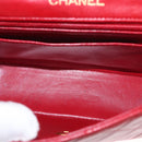 CHANEL Mini Matelasse 17 Hand Bag Lamb Skin Red Gold CC Auth 156630SAV-21