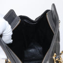 CHANEL Matelasse Chain Shoulder Bag Satin Gray Gold CC Auth 156631V-18