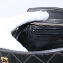 CHANEL Matelasse Chain Shoulder Bag Satin Gray Gold CC Auth 156631V-19