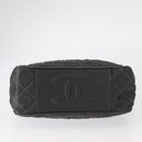 CHANEL Matelasse Chain Shoulder Bag Satin Gray Gold CC Auth 156631V-9