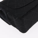 CHANEL Mini Matelasse 17 Chain Shoulder Bag Satin Black Gold CC Auth 156632SAM-14