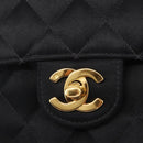 CHANEL Mini Matelasse 17 Chain Shoulder Bag Satin Black Gold CC Auth 156632SAM-16
