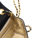 CHANEL Mini Matelasse 17 Chain Shoulder Bag Satin Black Gold CC Auth 156632SAM-23