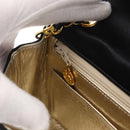 CHANEL Mini Matelasse 17 Chain Shoulder Bag Satin Black Gold CC Auth 156632SAM-25