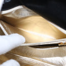 CHANEL Mini Matelasse 17 Chain Shoulder Bag Satin Black Gold CC Auth 156632SAM-26