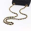CHANEL Mini Matelasse 17 Chain Shoulder Bag Satin Black Gold CC Auth 156632SAM-9