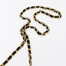 CHANEL Mini Matelasse 17 Chain Shoulder Bag Satin Black Gold CC Auth 156632SAM-10