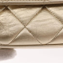 CHANEL Mini Matelasse 13 Chain Shoulder Bag Leather Gold CC Auth 156634SAM-8