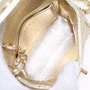 CHANEL Mini Matelasse 13 Chain Shoulder Bag Leather Gold CC Auth 156634SAM-11